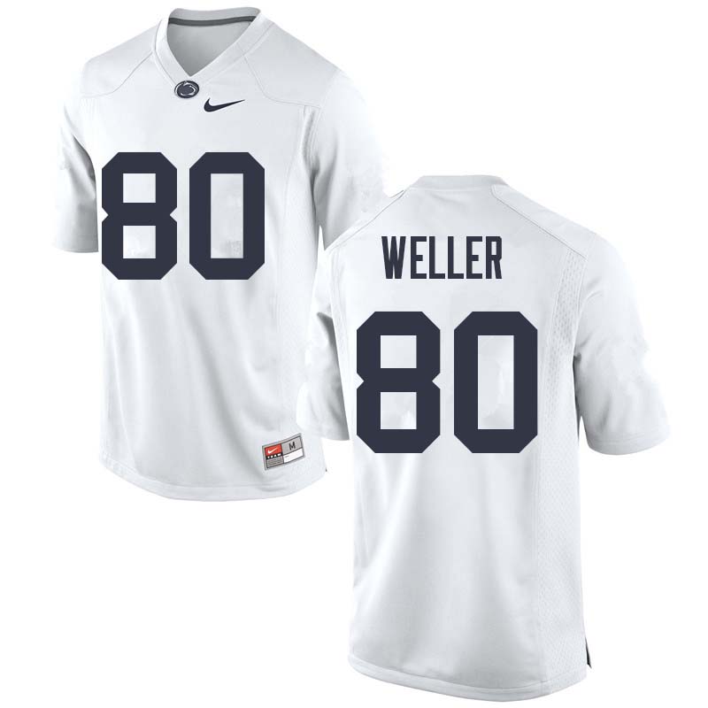 NCAA Nike Men's Penn State Nittany Lions Justin Weller #80 College Football Authentic White Stitched Jersey JUT7198BK